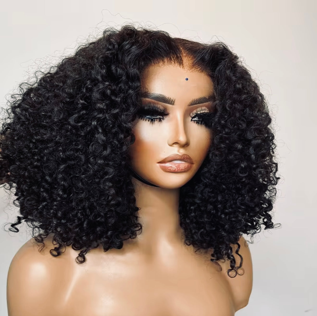 6*4 Wear and Go Kinky Curly Wig HD Lace closure 200% Density 12 A Grade Pre-Plucked Pre-Bleached Knots Bob Glueless Wig