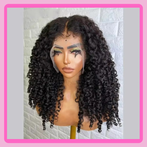 13*4 Curly Human hair Wig Curly 4 C Baby Hair Edge 12 A grade 200% Density Skin Melt Transparent Lace Frontal Wig Curly Human Hair