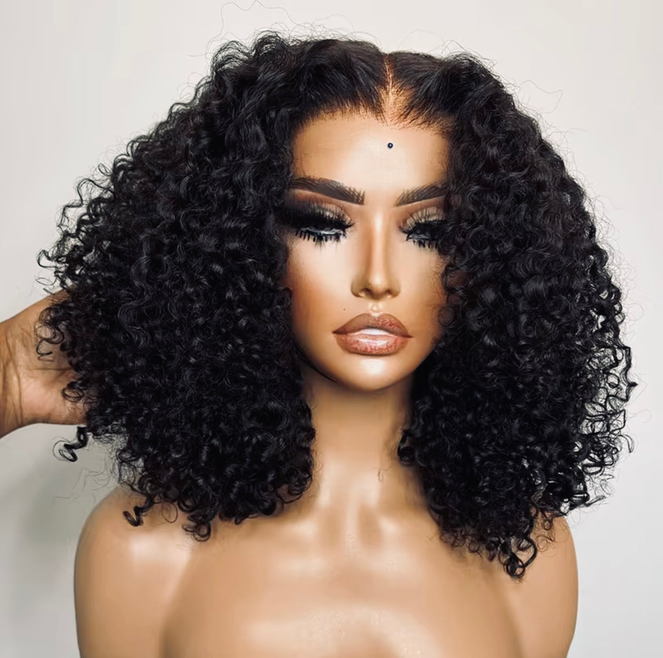 6*4 Wear and Go Kinky Curly Wig HD Lace closure 200% Density 12 A Grade Pre-Plucked Pre-Bleached Knots Bob Glueless Wig
