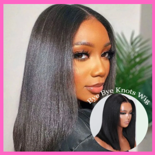 7/5 Yaki Straight Bob Layer Wear & Go Pre Plucked, Pre-Bleached, Pre cut with 200% density