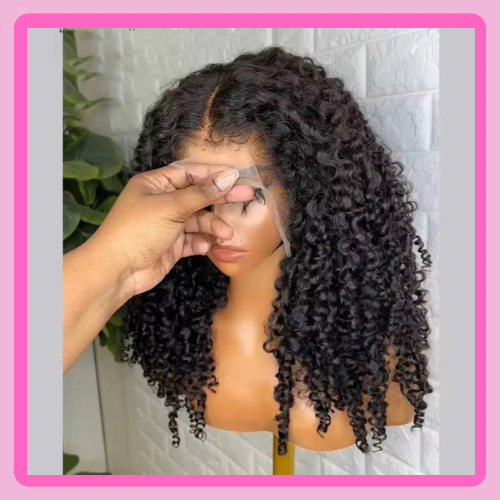 13*4 Deep Curly Human hair Wig Curly Baby Hair Edge 12 A grade 180% Density Skin Melt Transparent Lace Frontal Wig Deep Curly Human Hair