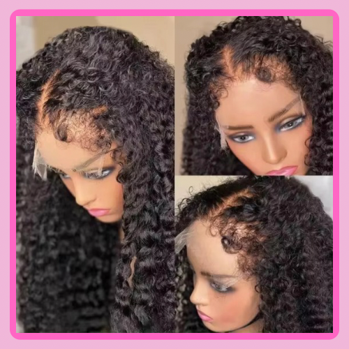 13*4 Curly Human hair Wig Curly 4 C Baby Hair Edge 12 A grade 200% Density Skin Melt Transparent Lace Frontal Wig Curly Human Hair