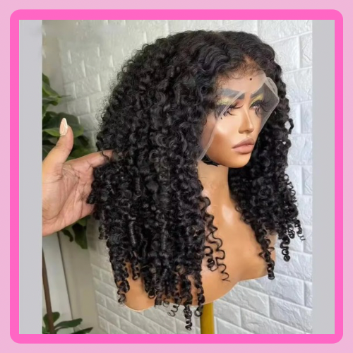 13*4 Curly Human hair Wig Curly 4 C Baby Hair Edge 12 A grade 200% Density Skin Melt Transparent Lace Frontal Wig Curly Human Hair