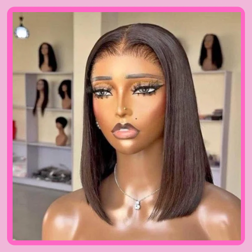 Bob Wig Lace Frontal 13*4 Human hair wig Lace Bob SDD Wig 200% Density Straigh hair