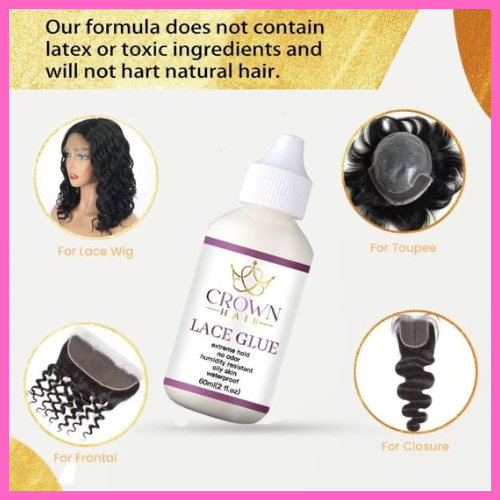 Crown Hair Strong Hold Lace Glue for Wigs Invisible Waterproof Lace Adhesive