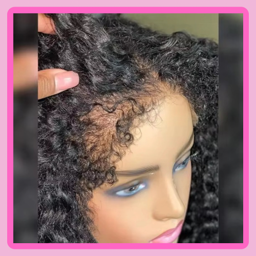 13*4 Curly Human hair Wig Curly 4 C Baby Hair Edge 12 A grade 200% Density Skin Melt Transparent Lace Frontal Wig Curly Human Hair