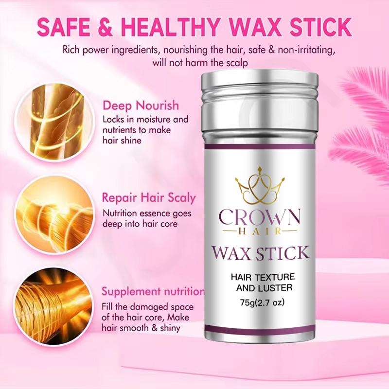 Pack of 1 Crown Hair Wax Stick Hair Texture and Luster