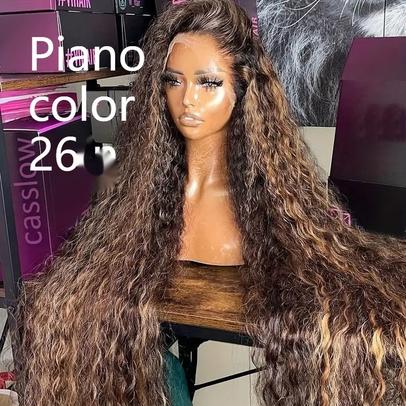 Foreign Trade European And American Fashion Front Lace Wig Cross-border African Hot Selling Piano Color Small