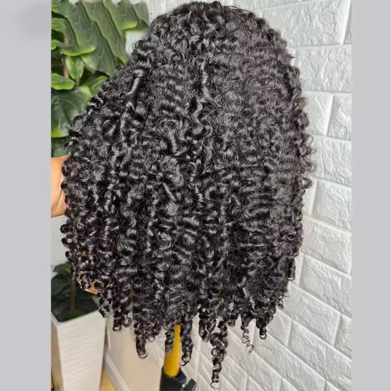 13*4 Deep Curly Human hair Wig Curly Baby Hair Edge 12 A grade 180% Density Skin Melt Transparent Lace Frontal Wig Deep Curly Human Hair