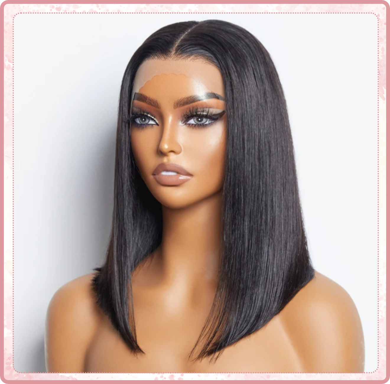 Bob Wig Lace Frontal 13*4 Human hair wig Lace Bob Wig 200% Density Straigh hair