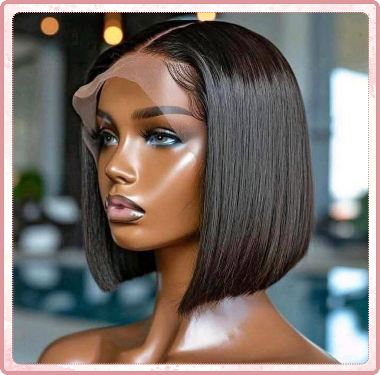 Bob Wig Lace Frontal 13*4 Human hair wig Lace Bob Wig 200% Density Straigh hair