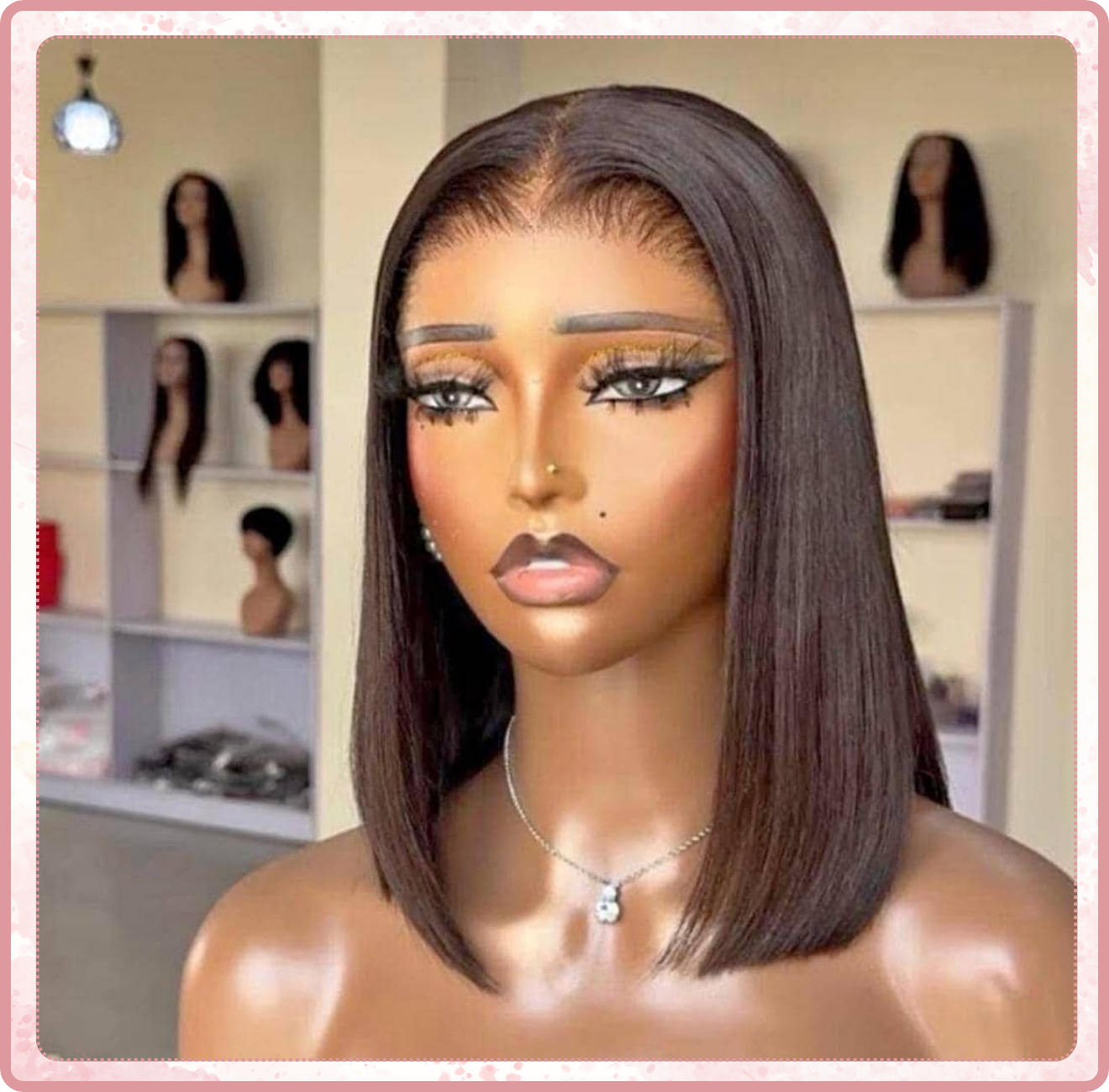 Bob Wig Lace Frontal 13*4 Human hair wig Lace Bob Wig 200% Density Straigh hair