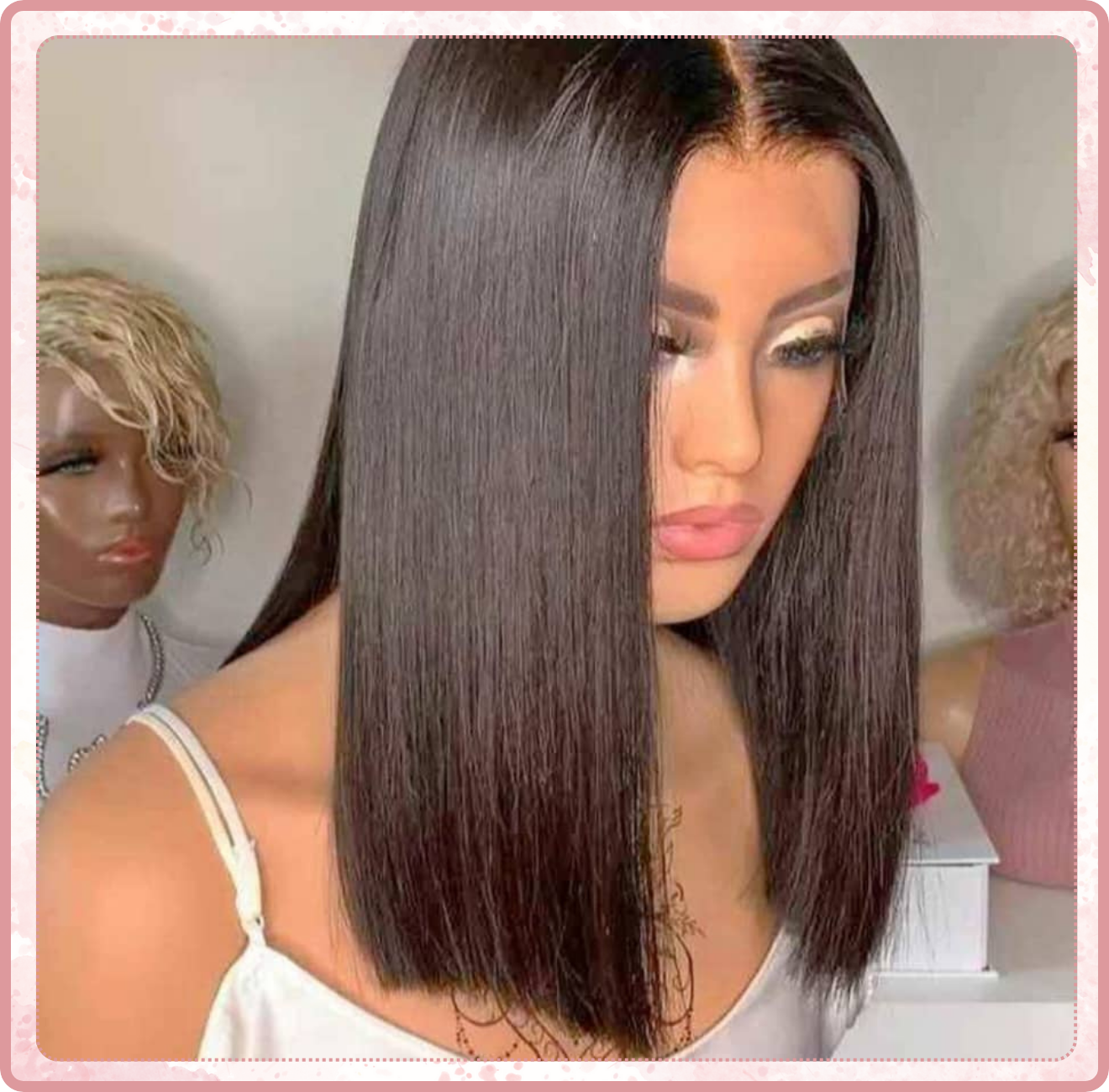 Bob Wig Lace Frontal 13*4 Human hair wig Lace Bob Wig 200% Density Straigh hair