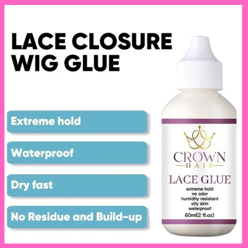Crown Hair Strong Hold Lace Glue for Wigs Invisible Waterproof Lace Adhesive